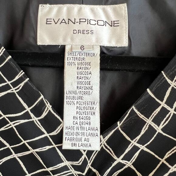 Vintage‎ Evan-Picone Geometric Print Midi Dress Size 6 Work Teacher Church - Picture 4 of 5